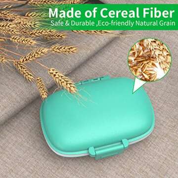 3 Pack 8 Compartments Travel Pill Box,Pill Organizer 7 Days Moisture Proof Small Pill Case for Pocke...