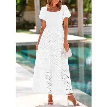 PRETTYGARDEN Summer Maxi Dress with Pockets for Women