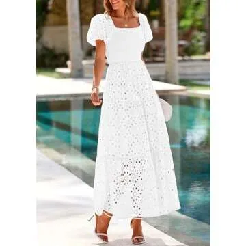 PRETTYGARDEN Summer Maxi Dress with Pockets for Women