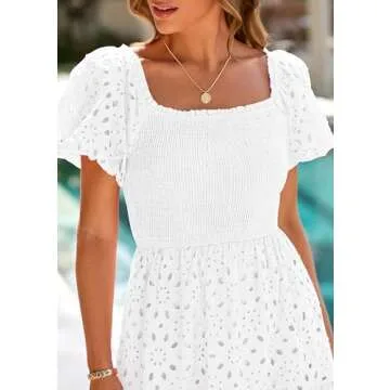 PRETTYGARDEN Summer Maxi Dress with Pockets for Women