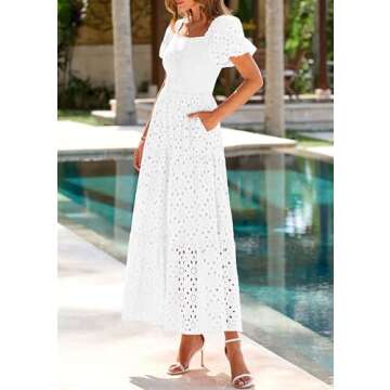 PRETTYGARDEN Summer Maxi Dress with Pockets for Women