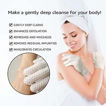 Evridwear Exfoliating Dual Texture Bath Gloves Spa Quality