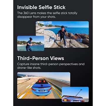 Insta360 ONE RS Twin Edition Creator Kit – Waterproof 4K 60fps Action Camera & 5.7K 360 Camera with Interchangeable Lenses, Stabilization, 48MP Photo, Active HDR, AI Editing