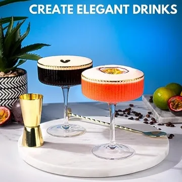 VEMACITY Coupe Glasses Set - Elegant Cocktail Experience