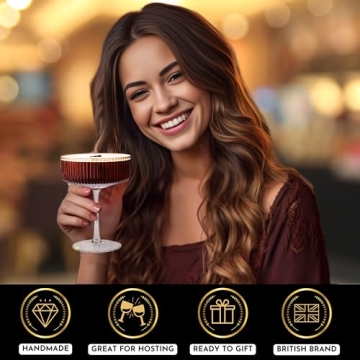 VEMACITY Coupe Glasses Set - Elegant Cocktail Experience