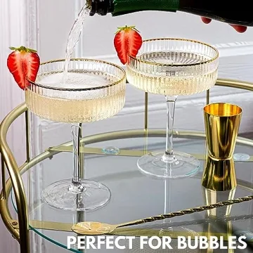 VEMACITY Coupe Glasses Set - Elegant Cocktail Experience