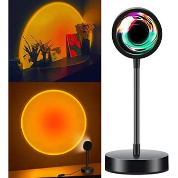 PIVBY Sunset Lamp - 360° Chill Vibe Projection Light for Any Room