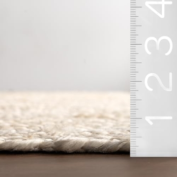 nuLOOM 10x14 Rigo Jute Hand Woven Area Rug Off White