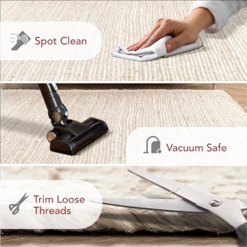 nuLOOM 10x14 Rigo Jute Hand Woven Area Rug Off White