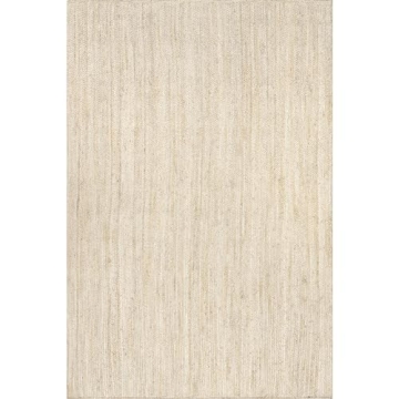 nuLOOM 10x14 Rigo Jute Hand Woven Area Rug Off White