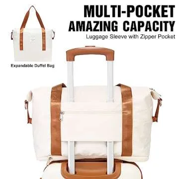 LONG VACATION 20-Inch Carry-On Luggage Set with TSA Lock