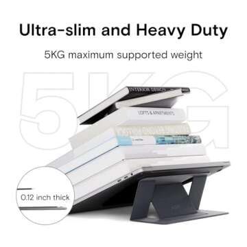 MOFT Laptop Stand for Desk, Adhesive Laptop Stand with 2 Adjustable Viewing Angles, Foldable and Por...