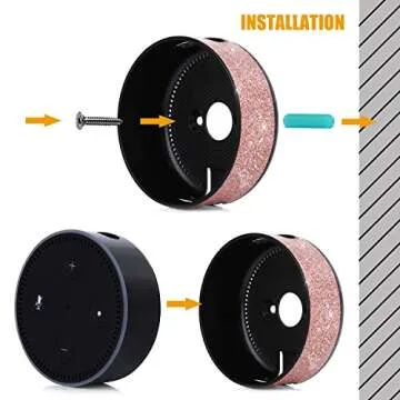 Stunning Wall Mount for Echo Dot with Glitter Finish