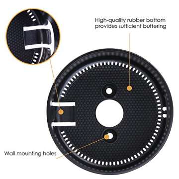 BENTOBEN Wall Mount Case for Amazon Echo Dot Alexa (Fit Echo Dot 2nd Generation) Glitter Sparkle Premium Vegan Leather Cover Sleeve Wall Mount Stand Guard Holder for Echo Dot 2nd Gen,Rose Gold