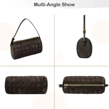 GZRHKJ Woven Leather Tote Bag - Stylish Vegan Handbag