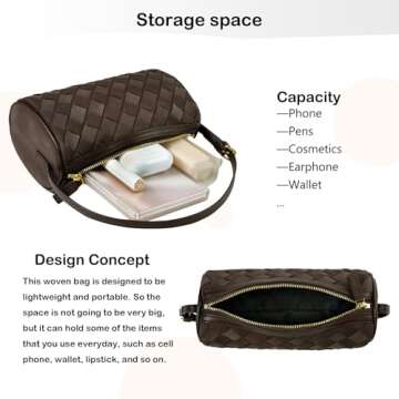 GZRHKJ Woven Leather Tote Bag - Stylish Vegan Handbag