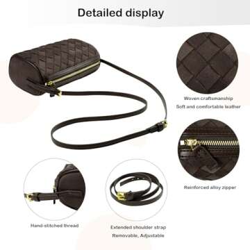 GZRHKJ Woven Leather Tote Bag - Stylish Vegan Handbag