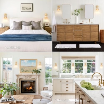 Shenmoyl Vintage Battery Operated Wall Sconces Set of Two