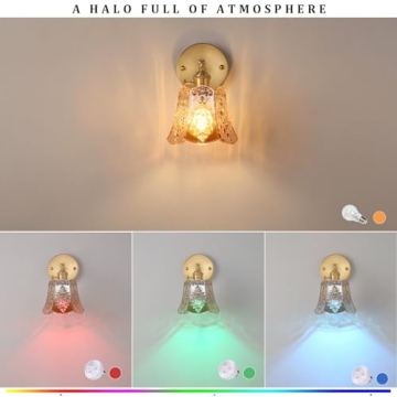 Shenmoyl Vintage Battery Operated Wall Sconces Set of Two