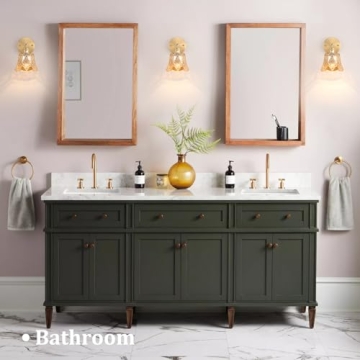 Shenmoyl Vintage Battery Operated Wall Sconces Set of Two