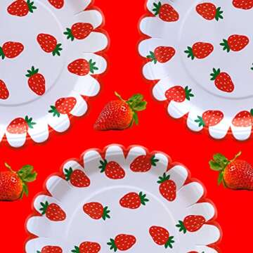 48 Pack Red Paper Plates for All Occasions - Easy Cleanup