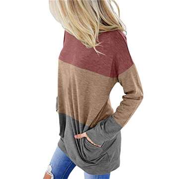 Angerella Colorblock Shirt for Women - Cute Casual Top
