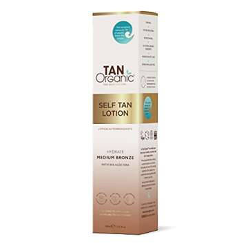 TanOrganic Self-Tan Lotion and Moisturizer, Sunless Bronzer for Indoor Tanning with Natural Ingredie...