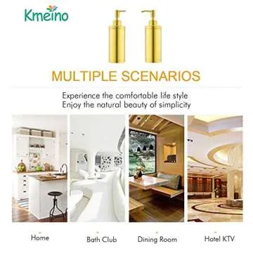 Elegant Gold Soap Dispenser for Kitchen & Bathroom