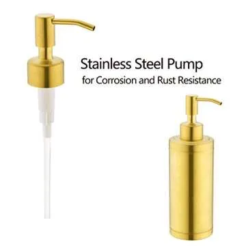 Elegant Gold Soap Dispenser for Kitchen & Bathroom