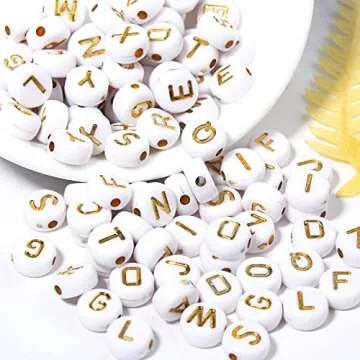 Eif Dock Acrylic Letter Beads 1200pcs for Jewelry Making