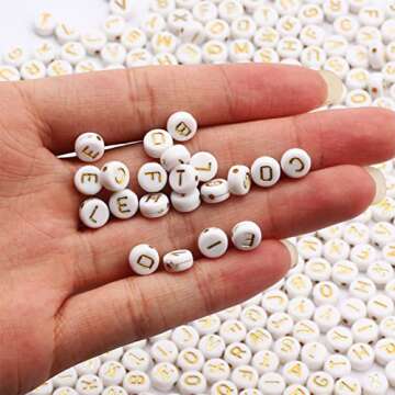 Eif Dock Acrylic Letter Beads 1200pcs for Jewelry Making