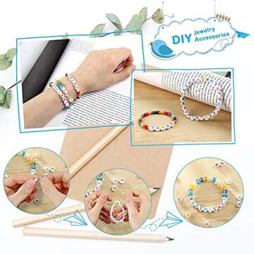 Eif Dock Acrylic Letter Beads 1200pcs for Jewelry Making