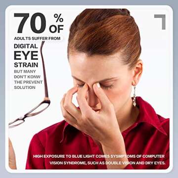 FONHCOO Blue Light Blocking Glasses Women Men,Computer Eyeglasses,Fashion Gaming Eyewear with Anti Eyestrain Headaches & UV Glare Crystal