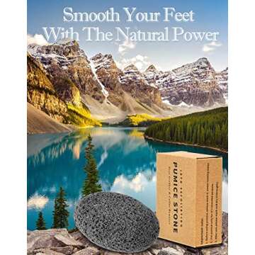 Maryton Natural Pumice Stone for Feet - Lava Foot Exfoliator Scrubber Pedicure Tools, Dead Skin Corn...