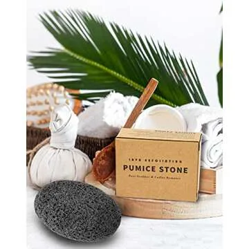 Maryton Natural Pumice Stone for Feet - Lava Foot Exfoliator Scrubber Pedicure Tools, Dead Skin Corn Callus Remover for Feet and Hands, 1 Count