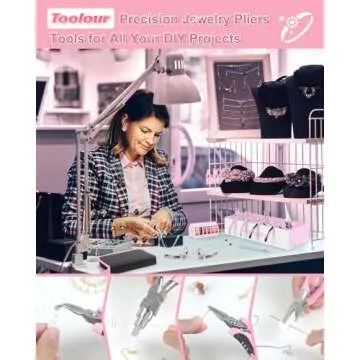 Toolour Jewelry Pliers Set Jeweler Making Tools with 6 Rolls Beading Wire Kit for Jewelry Supplies D...