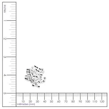 Stylish Cousin DIY 2mm Sterling Silver Crimp Beads - 50pc