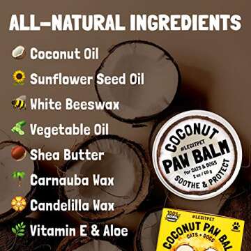 Natural Dog Paw Balm Wax for Cracked Paws & Elbows