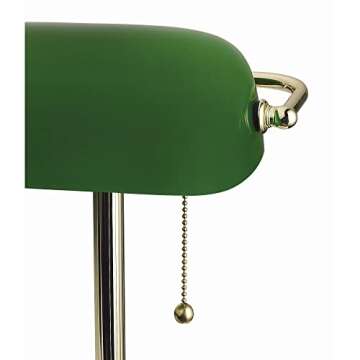 Catalina Lighting Traditional Desk Lamp, Green, Smart Home Capable for Home Office, Dorm, Apartment,...