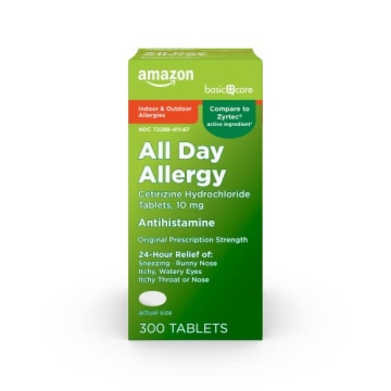 Amazon Basic Care 24 Hour Allergy Relief - 300 Count, Save Big!