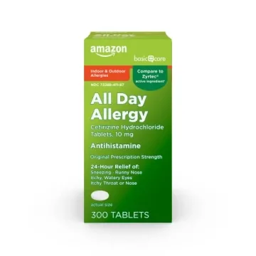 Amazon Basic Care 24 Hour Allergy Relief - 300 Count, Save Big!