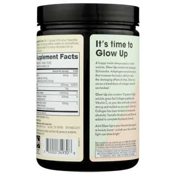 Winged Glow Up Collagen Powder | Better Hair, Skin, Nails for Women | Grass Fed Collagen Peptides w/...