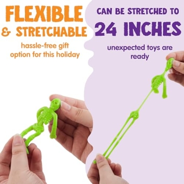 Joyin 72 PCS Stretchy Skeletons for Halloween Fun
