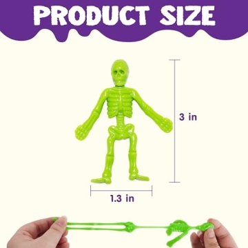 Joyin 72 PCS Stretchy Skeletons for Halloween Fun