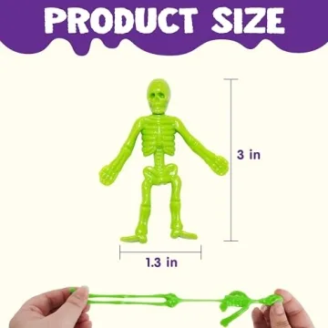 Joyin 72 PCS Stretchy Skeletons for Halloween Fun