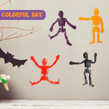 Joyin 72 PCS Stretchy Skeletons for Halloween Fun