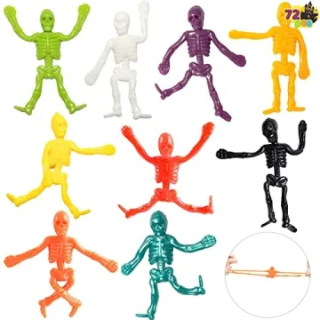 Joyin 72 PCS Stretchy Skeletons for Halloween Fun
