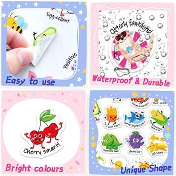 900PCS Punny Teacher Stickers for Students, Funny Teacher Reward Stickers for Kids Classroom Supplies Motivational Potty Training Stickers Cute Animal Incentives Stickers for Kids Toddlers School Home