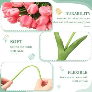 Sunnychicc Colorful Tulip Centerpiece for Easter Decor