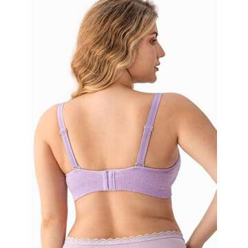 Angelhood Womens Seamless Sleep Nursing Bra,Breastfeeding Maternity Bra with Remove Bra Pads Extenders Pack of 3